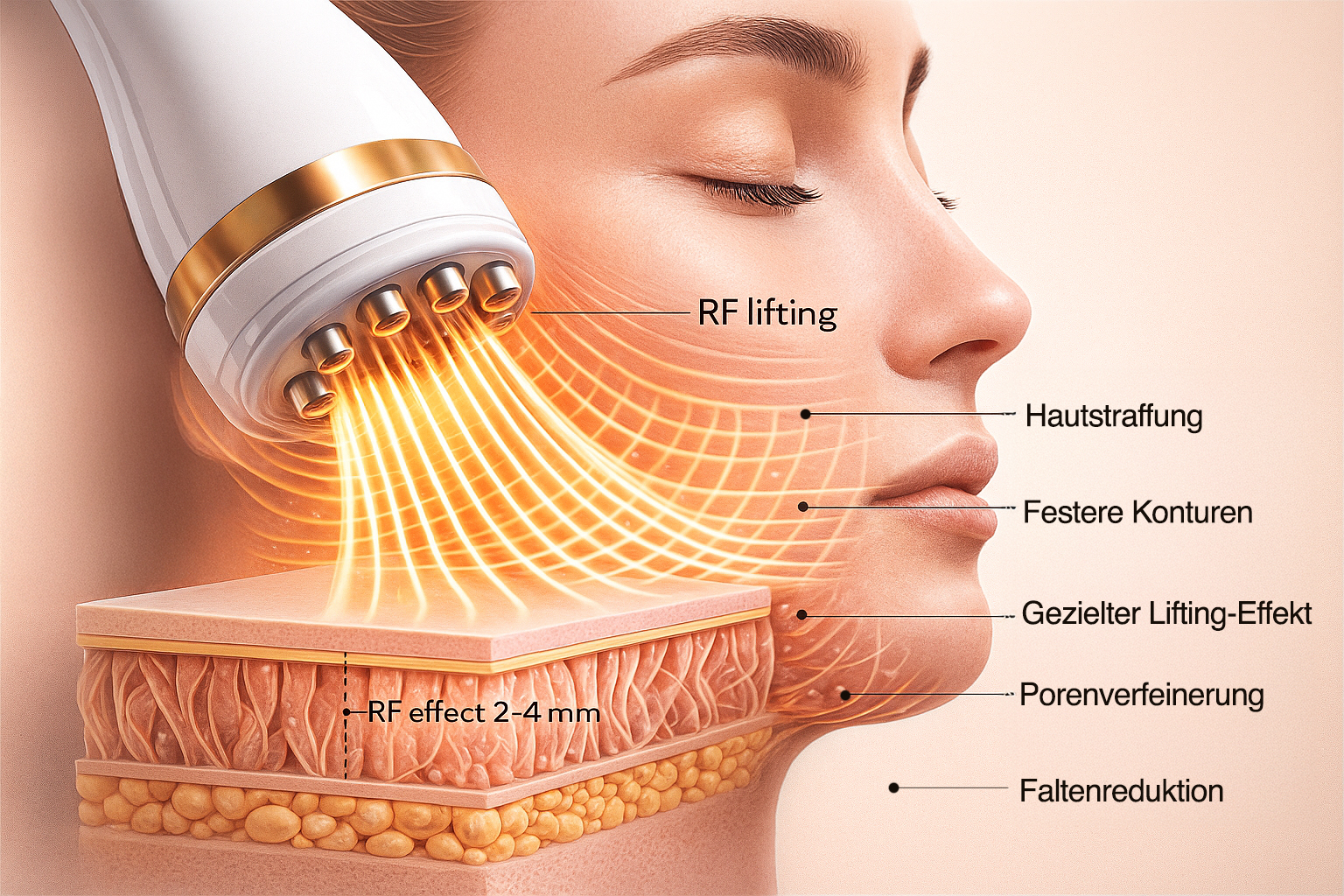 RF-Lifting Gesicht Schema